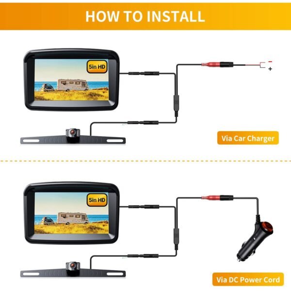 5" Monitor with 1080P Backup Camera for Truck - Image 4